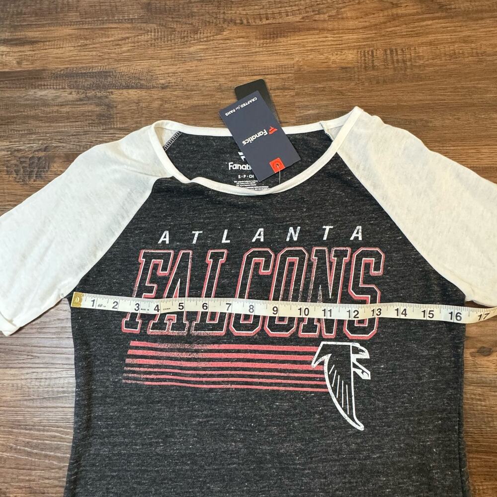 Fanatics Falcons NFL size small women’s Pro line Raglan NWT RISE UP - Picture 6 of 8